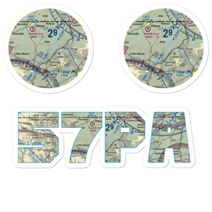 H&H Personal Use Airport (57PA) VFR Sectional Sticker Pack