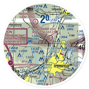 Logan's Chance Airport (57OI) VFR Sectional Sticker (20 mile)