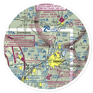 Logan's Chance Airport (57OI) VFR Sectional Sticker (30 mile)