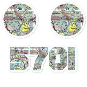 Logan's Chance Airport (57OI) VFR Sectional Sticker Pack