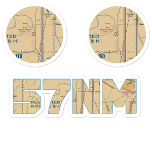 Monte Prieto Ranch Airport (57NM) VFR Sectional Sticker Pack