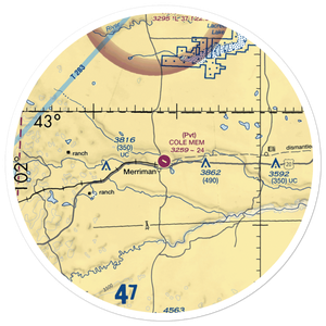 Cole Memorial Airport (57NE) VFR Sectional Sticker (30 mile)