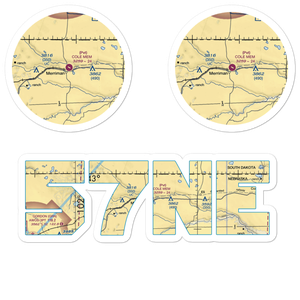 Cole Memorial Airport (57NE) VFR Sectional Sticker Pack