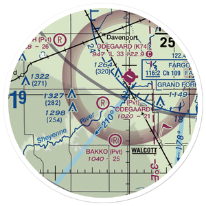 Odegaard Airport (57ND) VFR Sectional Sticker (20 mile)