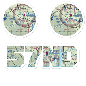 Odegaard Airport (57ND) VFR Sectional Sticker Pack