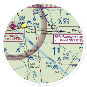 Dozier Airport (57IS) VFR Sectional Sticker (20 mile)