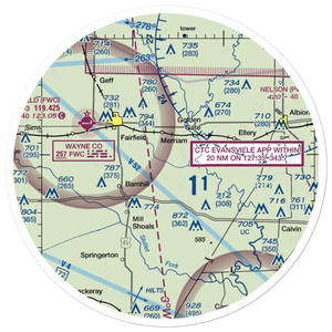 Dozier Airport (57IS) VFR Sectional Sticker (30 mile)