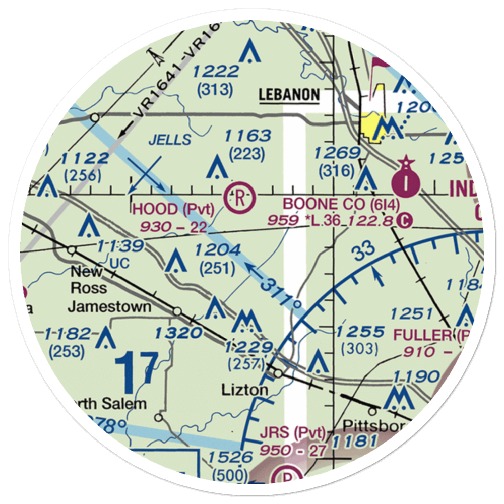 Reimer Aerodrome (57II) VFR Sectional Sticker (20 mile) 