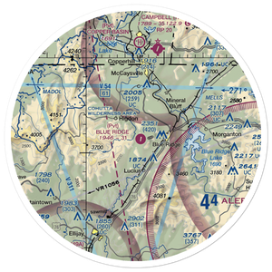 Blue Ridge Skyport Airport (57GA) VFR Sectional Sticker (30 mile)