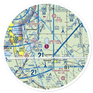 Lake X Airport (57FA) VFR Sectional Sticker (30 mile)
