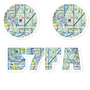 Lake X Airport (57FA) VFR Sectional Sticker Pack