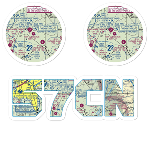 Van Vleck Airport (57CN) VFR Sectional Sticker Pack
