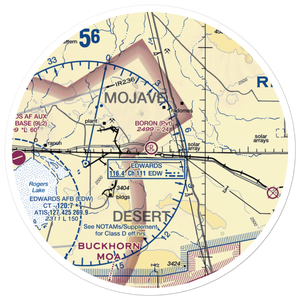 Boron Airstrip (57CL) VFR Sectional Sticker (30 mile)