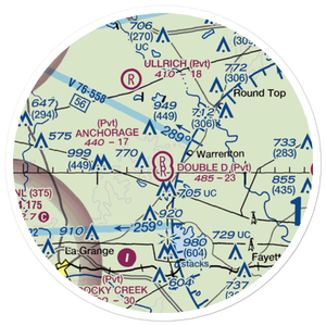 Anchorage Farm Field (56TX) VFR Sectional Sticker (20 mile)