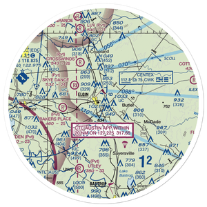 Elgin Intracontinental Airport (56TS) VFR Sectional Sticker (30 mile)