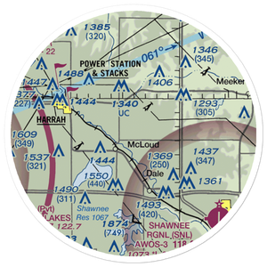L D Airport (56OK) VFR Sectional Sticker (20 mile)
