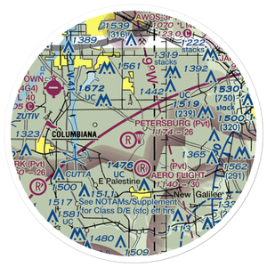 Richey Airport (56OH) VFR Sectional Sticker (20 mile)