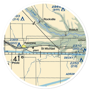 Noble Field (56NE) VFR Sectional Sticker (20 mile)