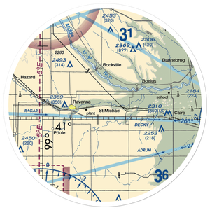 Noble Field (56NE) VFR Sectional Sticker (30 mile)