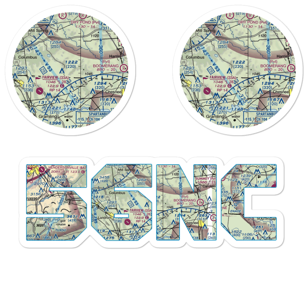 Wheat Field (56NC) VFR Sectional Sticker Pack 