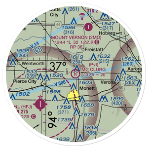 Mc Clurg Airport (56MO) VFR Sectional Sticker (20 mile)