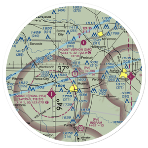 Mc Clurg Airport (56MO) VFR Sectional Sticker (30 mile)