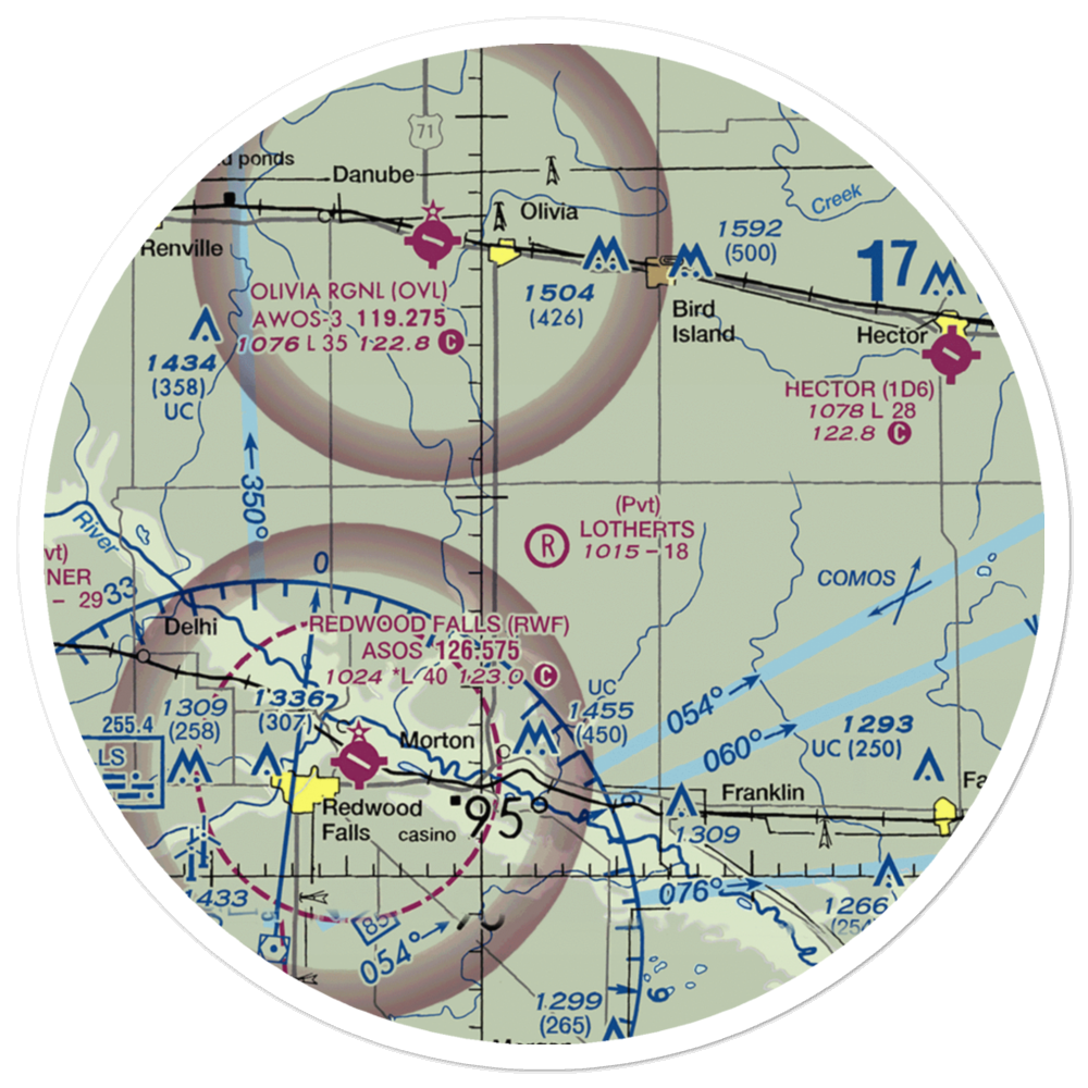Lothert's Farm Strip (56MN) VFR Sectional Sticker (30 mile) 
