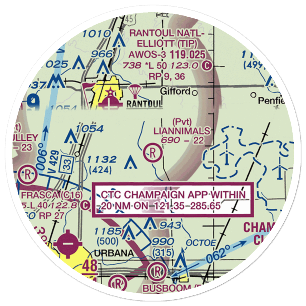 Schmidt Airport (56IS) VFR Sectional Sticker (20 mile) 