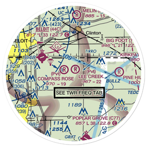Lee Creek Airport (56IL) VFR Sectional Sticker (20 mile)