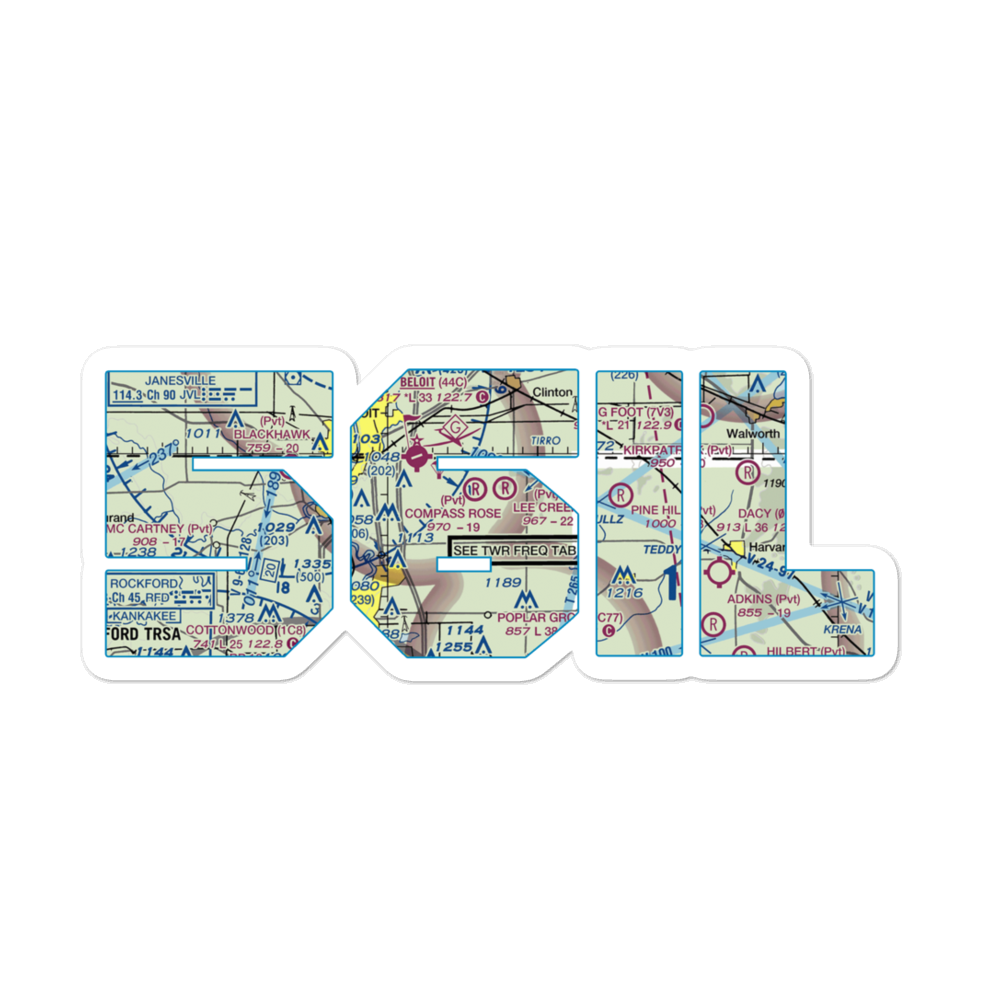 Lee Creek Airport (56IL) VFR Sectional Sticker 
