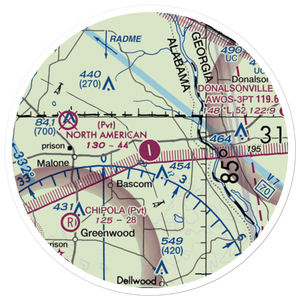 North American Farms Airport (56FD) VFR Sectional Sticker (20 mile)