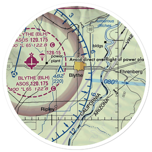 Morris Ag Air SW Airport (56CL) VFR Sectional Sticker (20 mile)