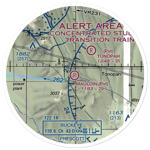 Mauldin Airstrip (56AZ) VFR Sectional Sticker (20 mile)