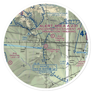 Mauldin Airstrip (56AZ) VFR Sectional Sticker (30 mile)