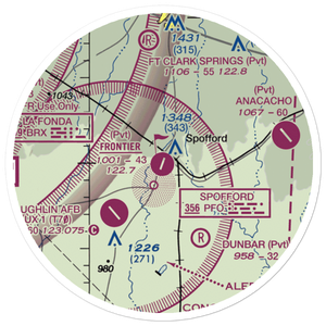 Frontier Airport (55XS) VFR Sectional Sticker (20 mile)