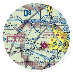 Stonecipher Airport (55TX) VFR Sectional Sticker (20 mile)