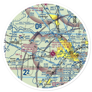Stonecipher Airport (55TX) VFR Sectional Sticker (30 mile)