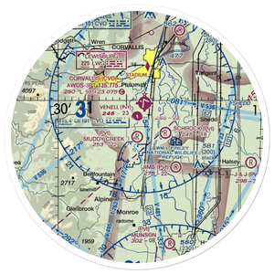 Muddy Creek Airport (55OR) VFR Sectional Sticker (30 mile)