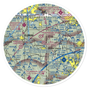 Aero Flight Center Airport (55OI) VFR Sectional Sticker (30 mile)