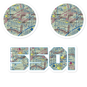 Aero Flight Center Airport (55OI) VFR Sectional Sticker Pack