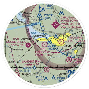 Ridgeview Airport (55NY) VFR Sectional Sticker (20 mile)