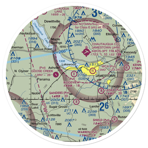 Ridgeview Airport (55NY) VFR Sectional Sticker (30 mile)