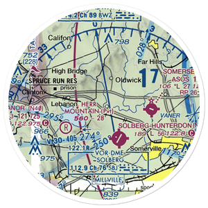 Garden State Balloonport (55NJ) VFR Sectional Sticker (20 mile)