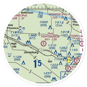 Tightsqueeze Field (55MO) VFR Sectional Sticker (20 mile)
