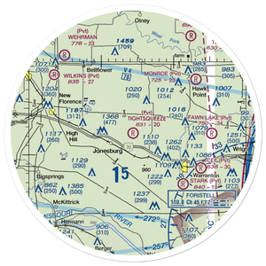 Tightsqueeze Field (55MO) VFR Sectional Sticker (30 mile)