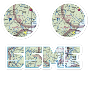 HIghland View Field (55ME) VFR Sectional Sticker Pack