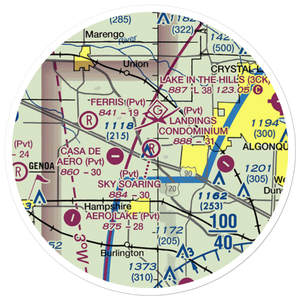 Sky Soaring Airport (55LL) VFR Sectional Sticker (20 mile)