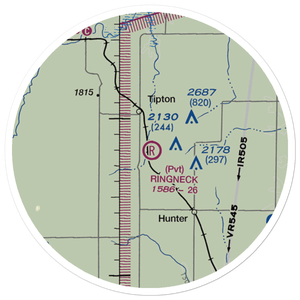 Ringneck Ranch Airport (55KS) VFR Sectional Sticker (20 mile)