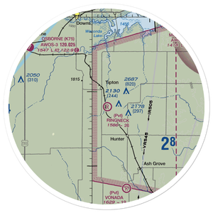 Ringneck Ranch Airport (55KS) VFR Sectional Sticker (30 mile)
