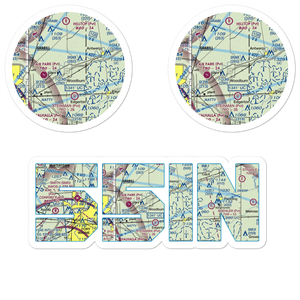 Brenneke Airport (55IN) VFR Sectional Sticker Pack